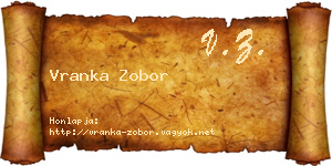 Vranka Zobor névjegykártya